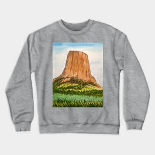 Devils Tower monument Crewneck Sweatshirt